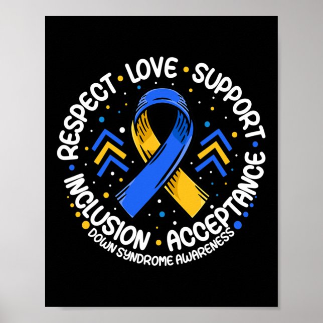 Down Syndrom Respektbezogene Support-Down-Syndrom  Poster (Vorne)