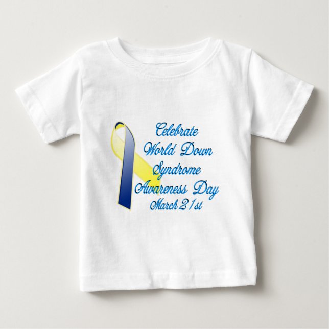 Down-Syndrom Tag Baby T-shirt (Vorderseite)