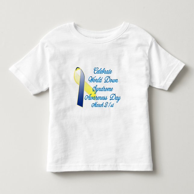 Down-Syndrom Tag Kleinkind T-shirt (Vorderseite)