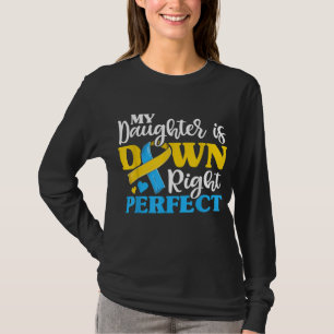 Down Syndrom Tochter Trisomy Awareness Mama Vater T-Shirt
