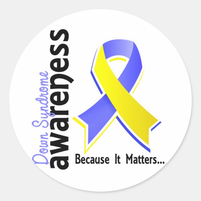Down Syndrome Awareness 5 Runder Aufkleber (Vorderseite)
