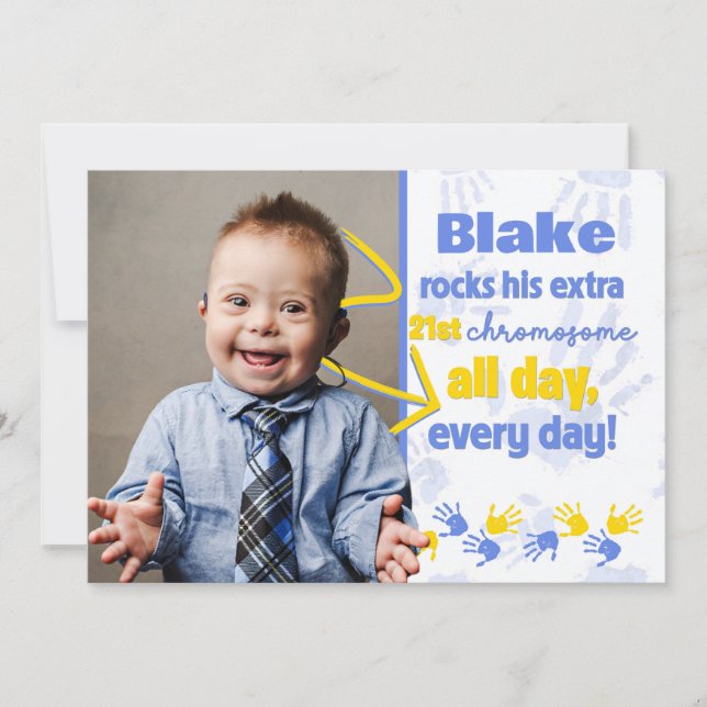 Down Syndrome Awareness Announction Einladung (Vorderseite)