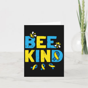 Down Syndrome Awareness Bee Kind Trisomy 21 Men Wo Karte
