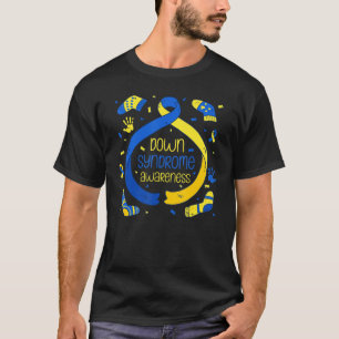 Down Syndrome Awareness Blue Yellow Socks Pop It T-Shirt