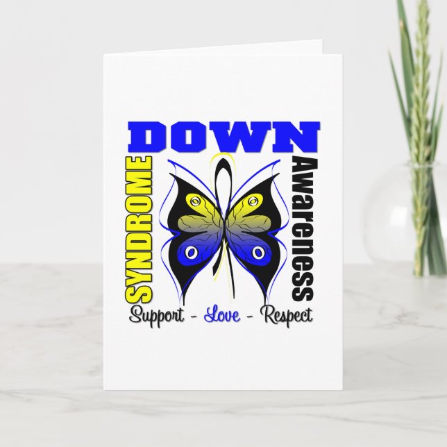 Down Syndrome Awareness Butterfly Karte (Vorderseite)