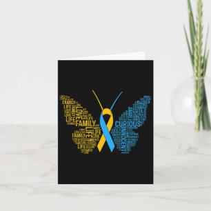 Down Syndrome Awareness Butterfly Support Geschenk Karte