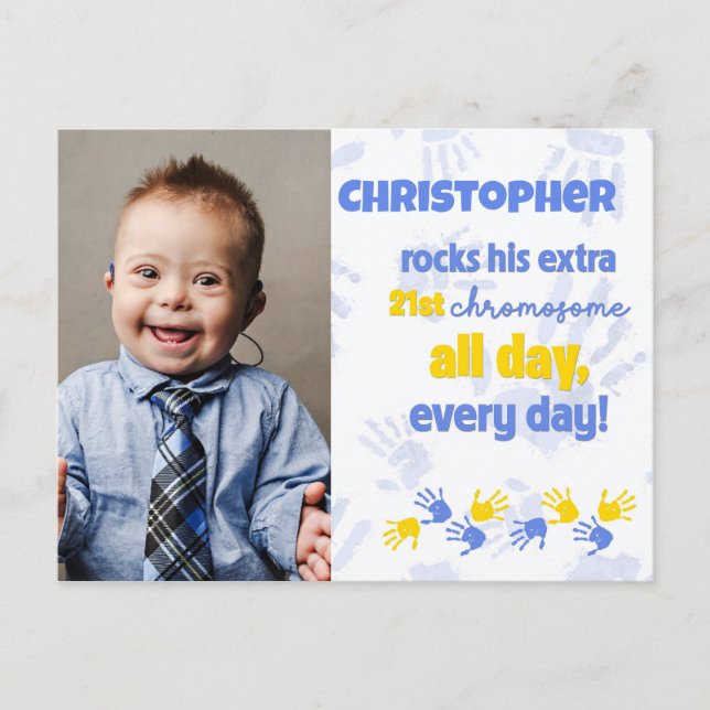 Down Syndrome Awareness Card Postkarte (Vorderseite)