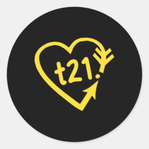 Down Syndrome Awareness Down Right Perfect T21 Runder Aufkleber