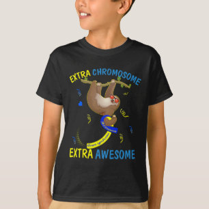Down Syndrome Awareness Extra Phantastische Sloth T-Shirt