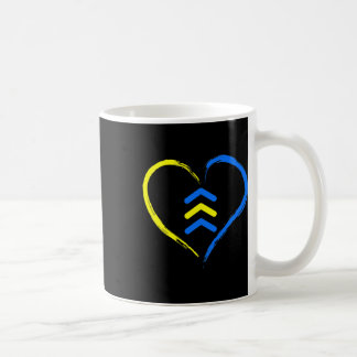 Down Syndrome Awareness Heart and 3 Arrow Support Kaffeetasse