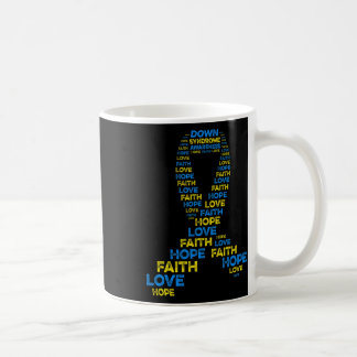 Down Syndrome Awareness Hope Faith Liebe Aquamarin Kaffeetasse