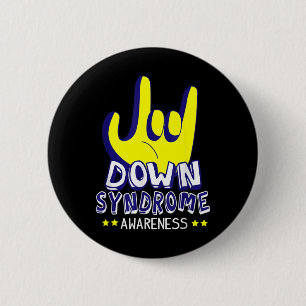 Down Syndrome Awareness I Liebe Sie ASL Hand Signi Button