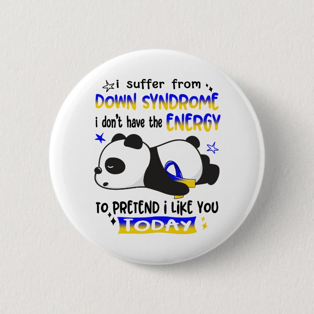 Down Syndrome Awareness Month Ribbon Geschenke Button (Vorderseite)
