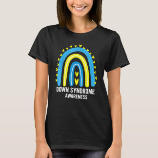 Down Syndrome Awareness Peace Liebe T21 Yellow Blu T-Shirt