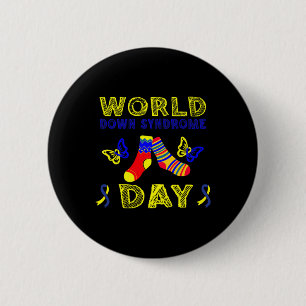 Down Syndrome Awareness T21 Rock Your Socks Button