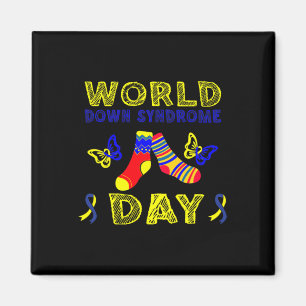 Down Syndrome Awareness T21 Rock Your Socks Magnet