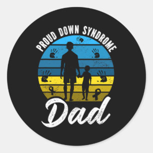 Down Syndrome Awareness Vater Runder Aufkleber