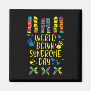 Down Syndrome Day Socks Wdsd Awareness Men Frauen Magnet