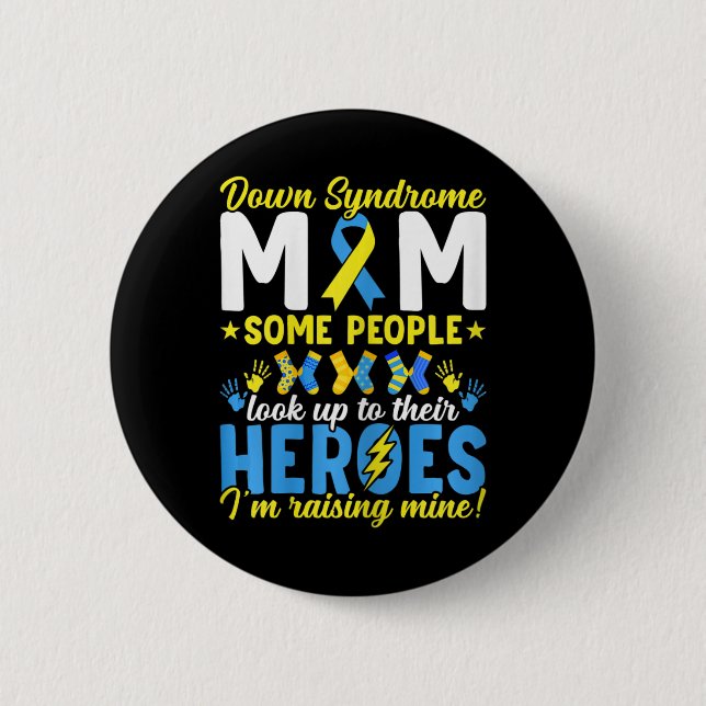 Down Syndrome Mama T21 Trisomy 21 Down Syndrome Aw Button (Vorderseite)