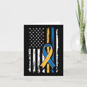 Down Syndrome Men Women Kinder amerikanische Flagg Karte