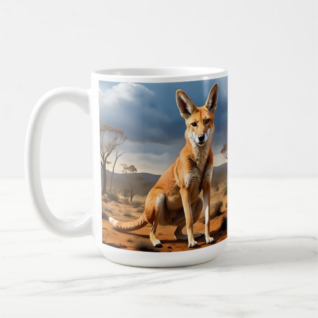 **"Down Under Deluxe: The Kangaringo Design"** Kaffeetasse (Links)