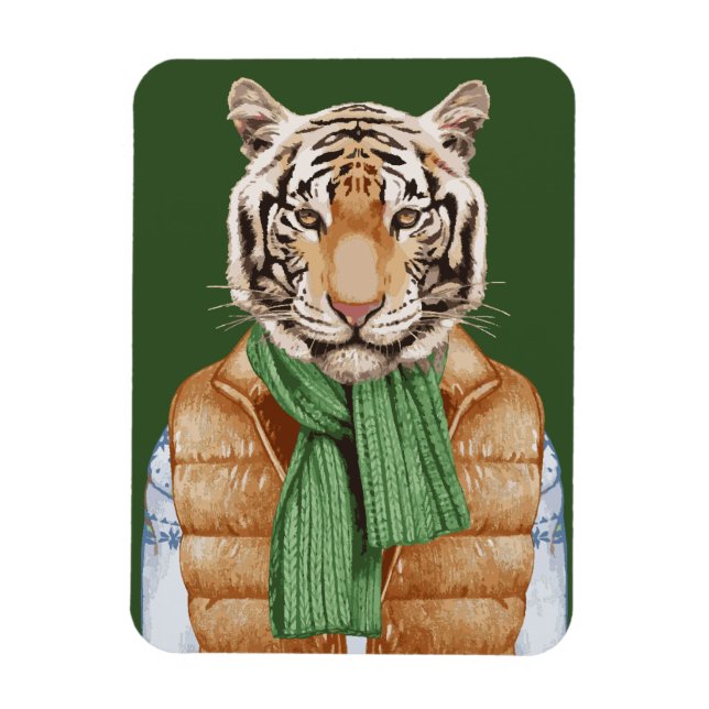 Down Vest Tiger Magnet (Vertikal)