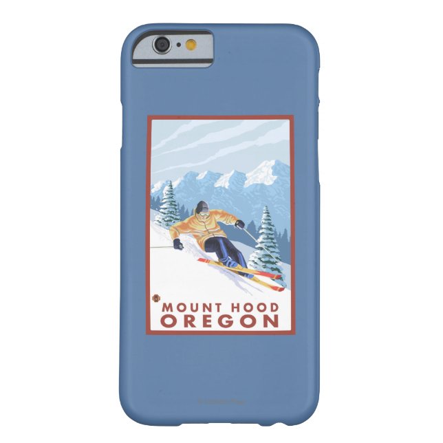 Downhhill Schnee-Skifahrer - Berg-Haube, Oregon Case-Mate iPhone Hülle (Rückseite)