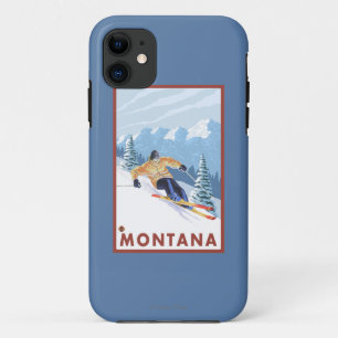 Downhhill Schnee-Skifahrer - Montana Case-Mate iPhone Hülle