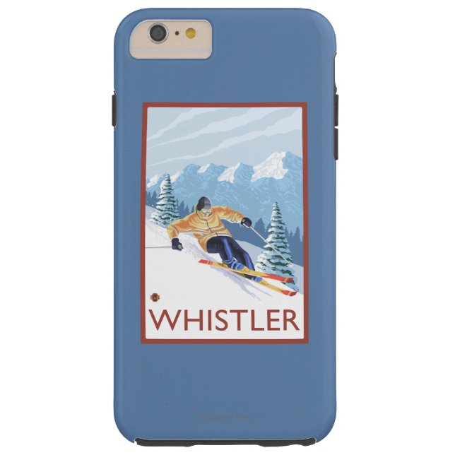 Downhhill Schnee-Skifahrer - Pfeifer, BC Kanada Case-Mate iPhone Hülle (Rückseite)
