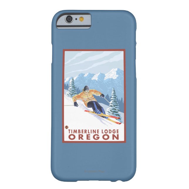 Downhhill Schnee-Skifahrer - Timberline-Häuschen, Case-Mate iPhone Hülle (Rückseite)