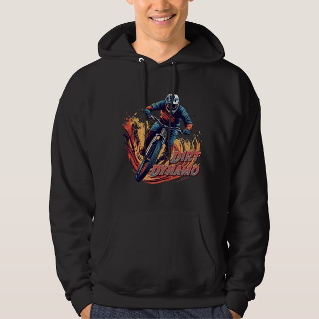 Downhill-Grafik und Text Hoodie (Vorderseite)