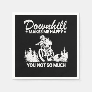 Downhill macht mich glücklich mit Mountain Biking  Serviette