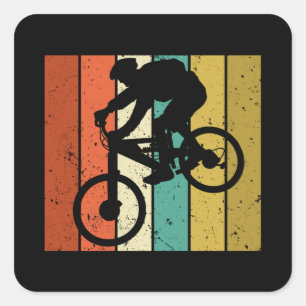 Downhill Mountainbike MTB Funny Gift Quadratischer Aufkleber