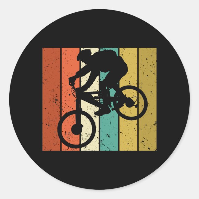 Downhill Mountainbike MTB Funny Gift Runder Aufkleber (Vorderseite)