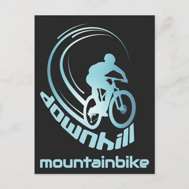 Downhill Mountainbike MTB Mountainbike Postkarte (Vorderseite)