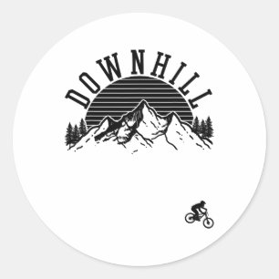 Downhill-Mountainbike - Mtb-Mountainbiker-Geschenk Runder Aufkleber