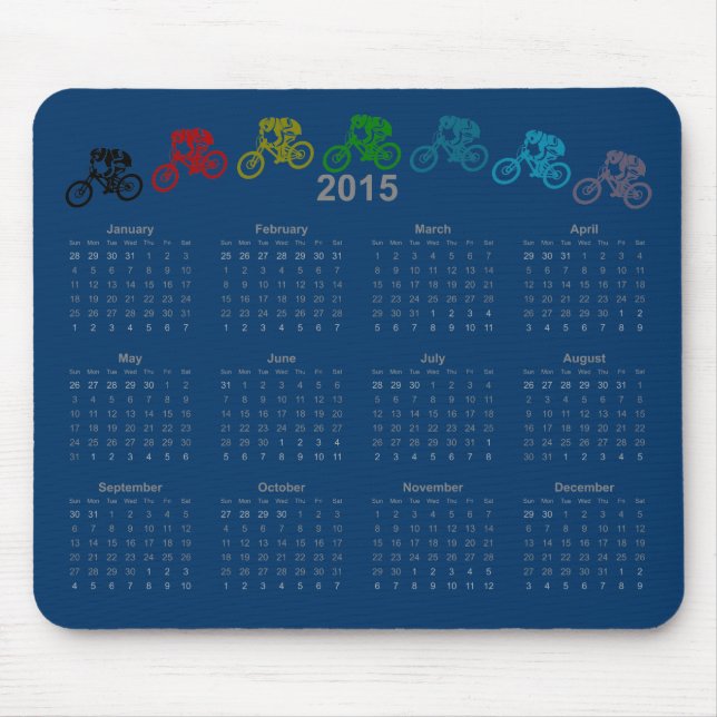 Downhill MTB Sprungkalender 2015 Mousepad (Vorne)