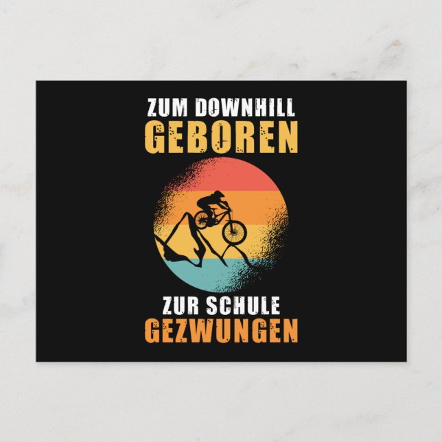 Downhill School Sprichwort Postkarte (Vorderseite)