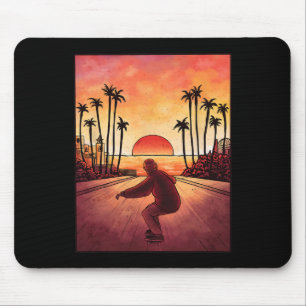 Downhill-Skate-Wasserfarbe-Hügel-Sport-Skateboardi Mousepad