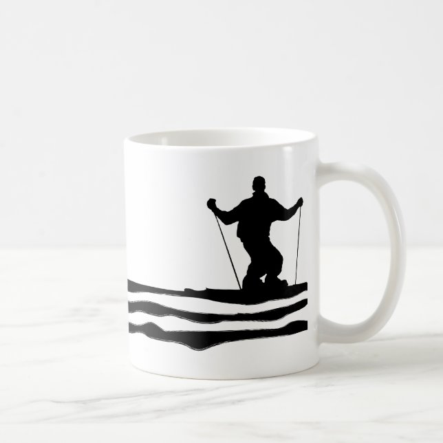 Downhill Ski Stripes Kaffeetasse (Rechts)