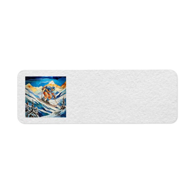 Downhill Skier Address Labels (Vorne)
