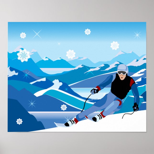 Downhill Skier Poster (Vorne)