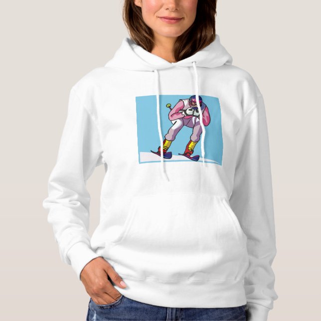 Downhill Skiing Womens Hoodie (Vorderseite)