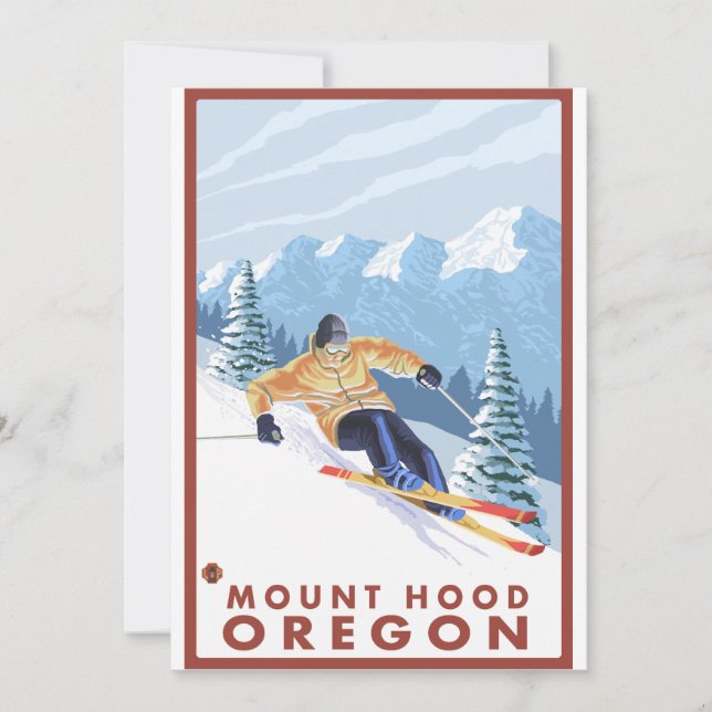 Downhill Snow Skier - Berghof, Oregon (Vorderseite)