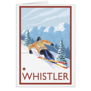 Downhill Snow Skier - Whistler, BC Kanada