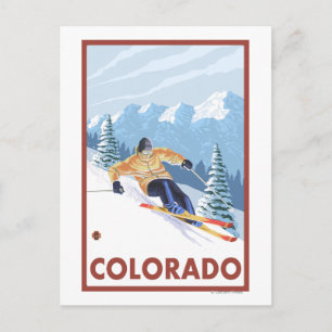 Downhill Snow SkierColorado Postkarte