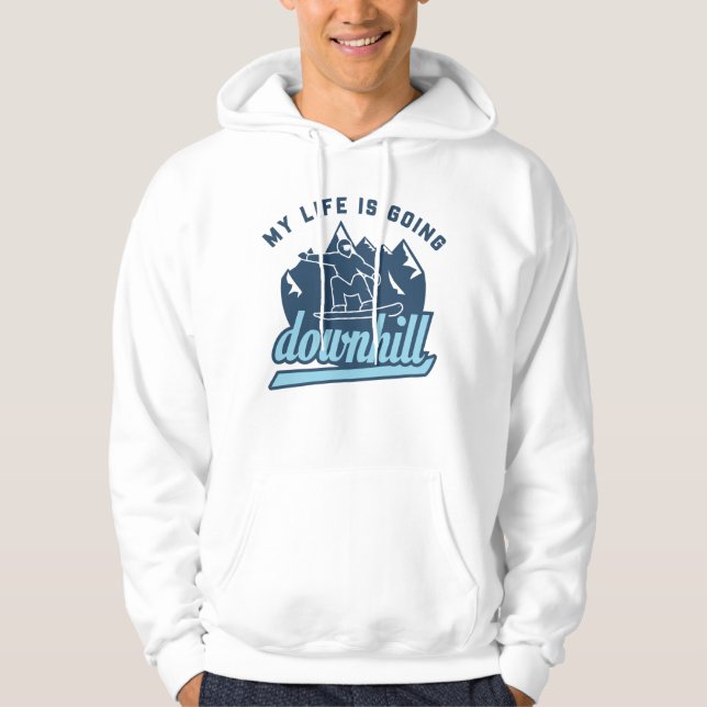 Downhill Snowboarding Hoodie (Vorderseite)
