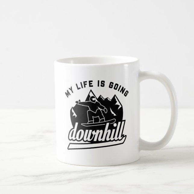 Downhill Snowboarding Kaffeetasse (Rechts)
