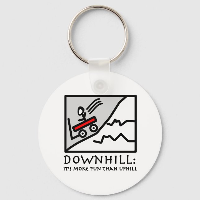 Downhill Thrill Wagon Schlüsselanhänger (Vorderseite)