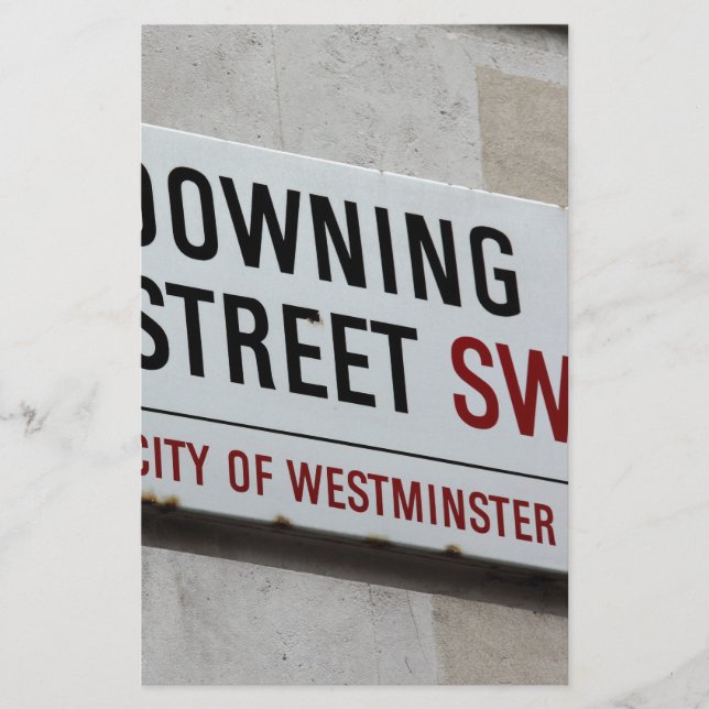 Downing Street Sign Briefpapier (Vorderseite)